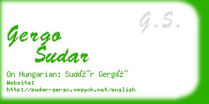 gergo sudar business card